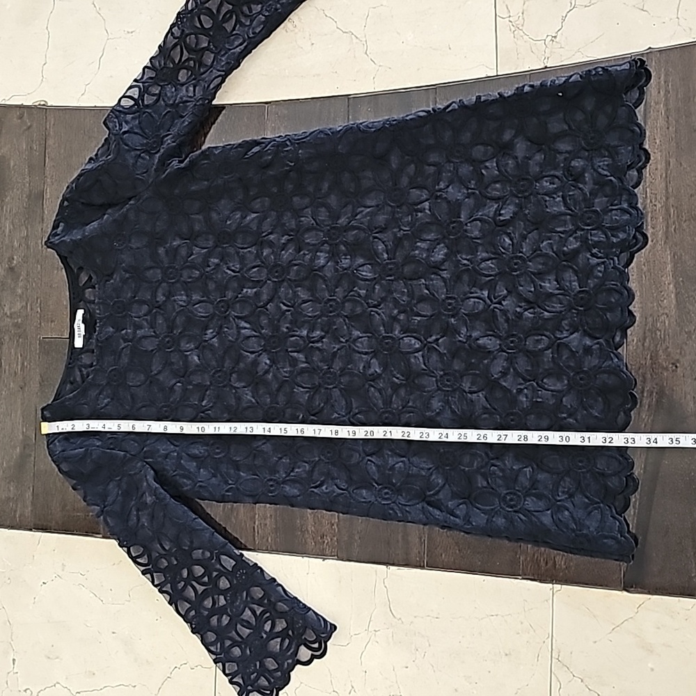 BB Dakota Black Floral Lace Tunic Dress / Swim Cover-Up – Medium - Picture 5 of 6
